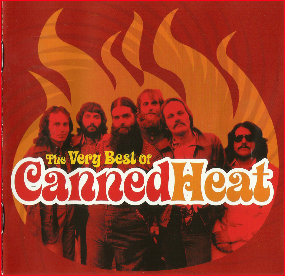 The Very Best of Canned Heat album cover in red with orange flames