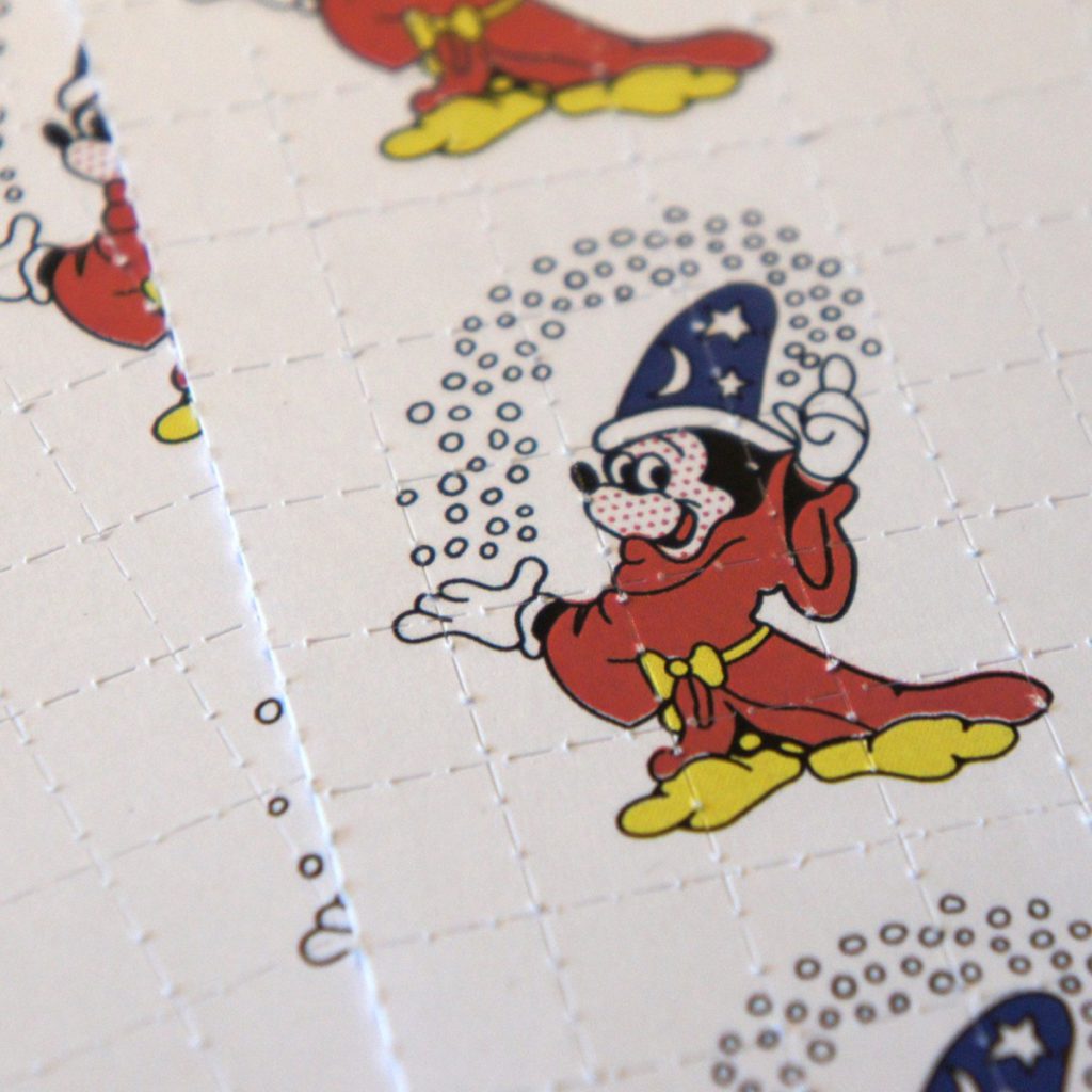 Blotter paper with Mickey Mouse in Fantasia garb